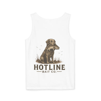 Dog & Fish Logo Tank Top — "Hotline Bait Co." Fishing Tank