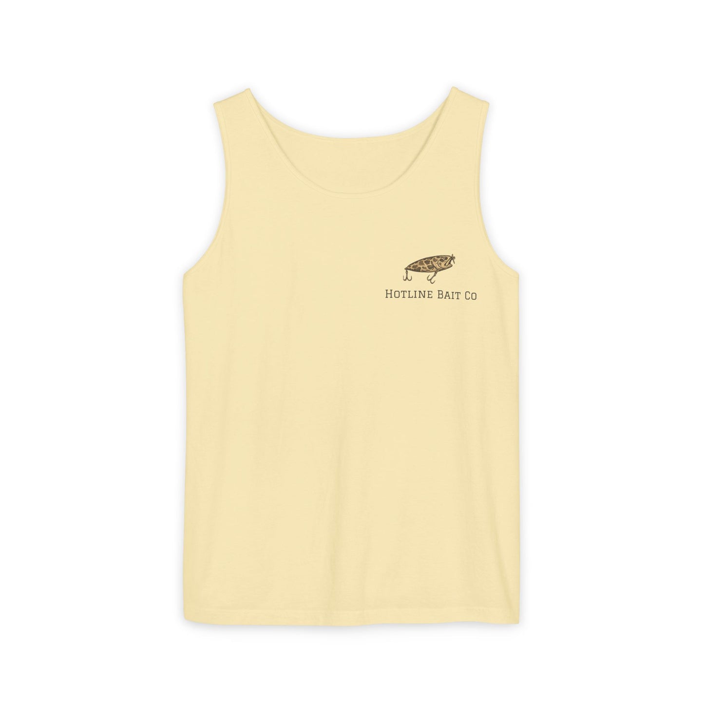 Hot Line Bait Co. Fish Graphic Tank Top — Retro Fishing Summer Tee