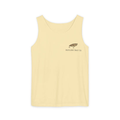 Hot Line Bait Co. Fish Graphic Tank Top — Retro Fishing Summer Tee