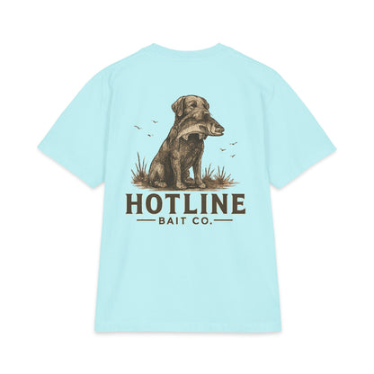Hotline Bait Co. Labrador T-Shirt — Vintage Fishing Dog Tee